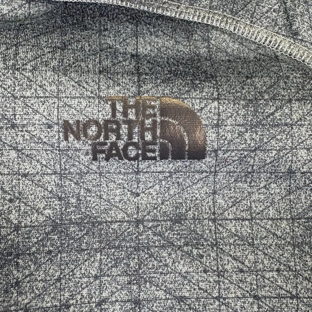 The North Face NF0A37JU Mens Large Blue Gray Textured Fleece Full Zip Jacket